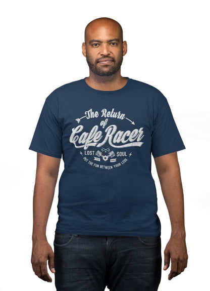 Return Of The Cafe Racer Biker T-Shirt Retro Classic Motorcycle Design Gift T-Shirt