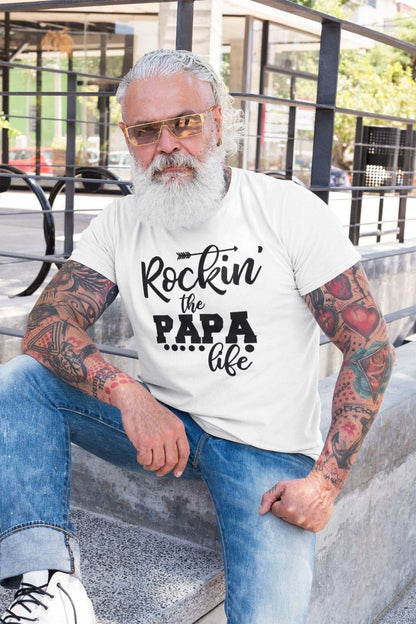 Rockin' the Papa Life T-Shirt - Fun & Stylish Gift for Papas T-Shirt