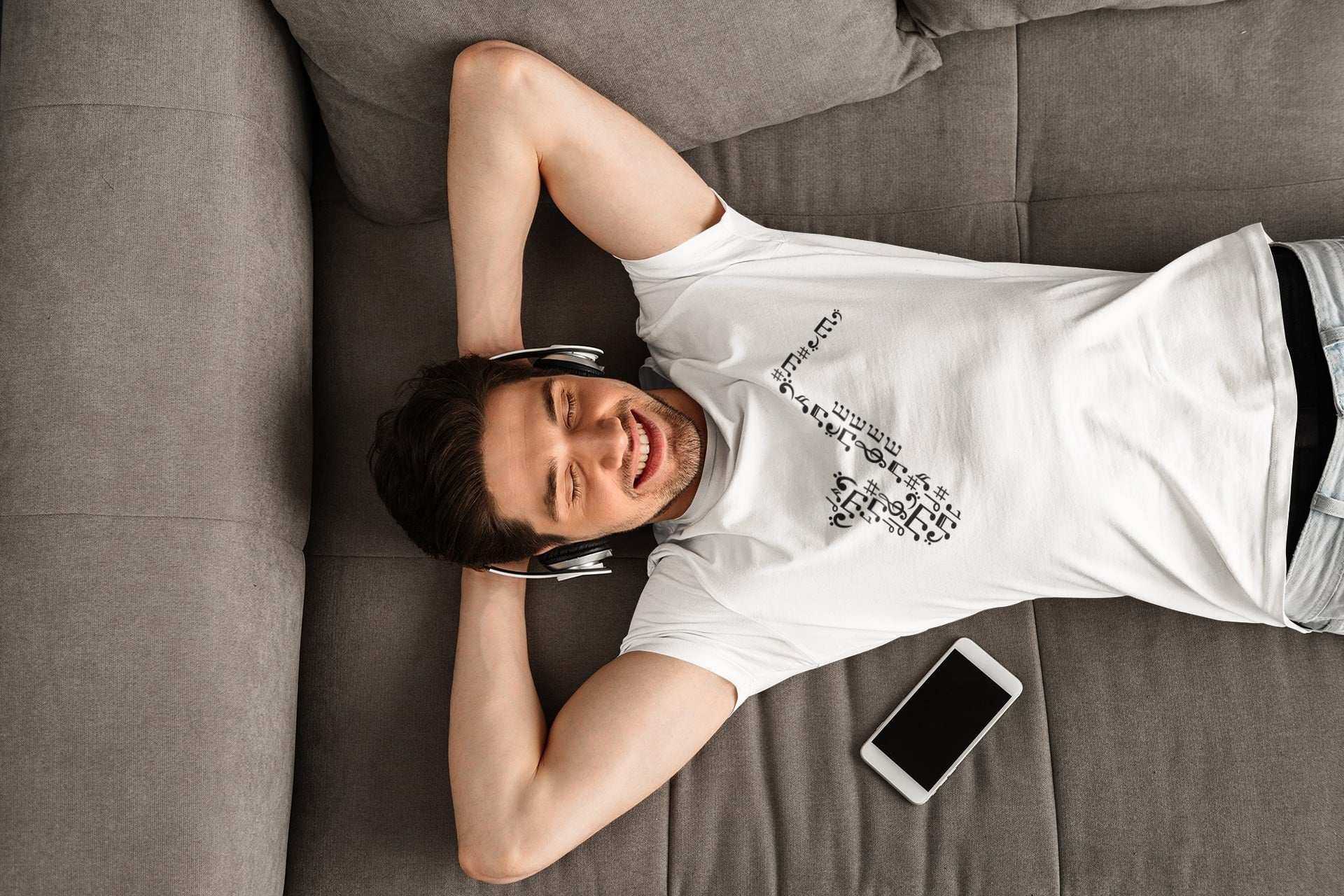 Saxophone Music Symbols T-Shirt | Perfect Gift for Jazz Lovers and Musicians T-Shirt