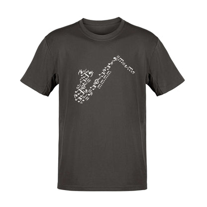 Saxophone Music Symbols T-Shirt | Perfect Gift for Jazz Lovers and Musicians T-Shirt