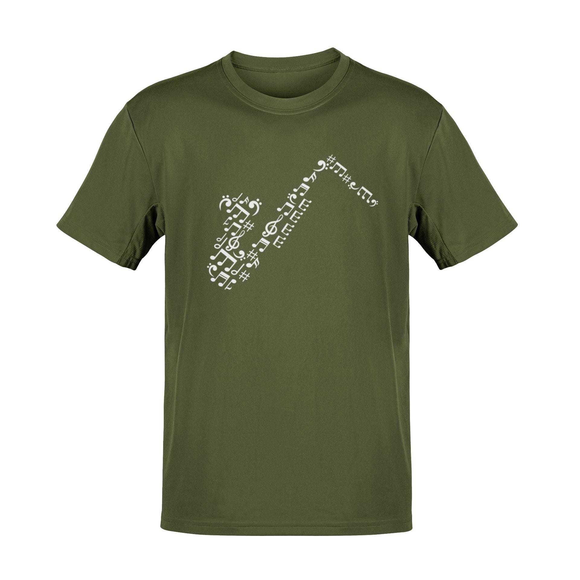 Saxophone Music Symbols T-Shirt | Perfect Gift for Jazz Lovers and Musicians T-Shirt