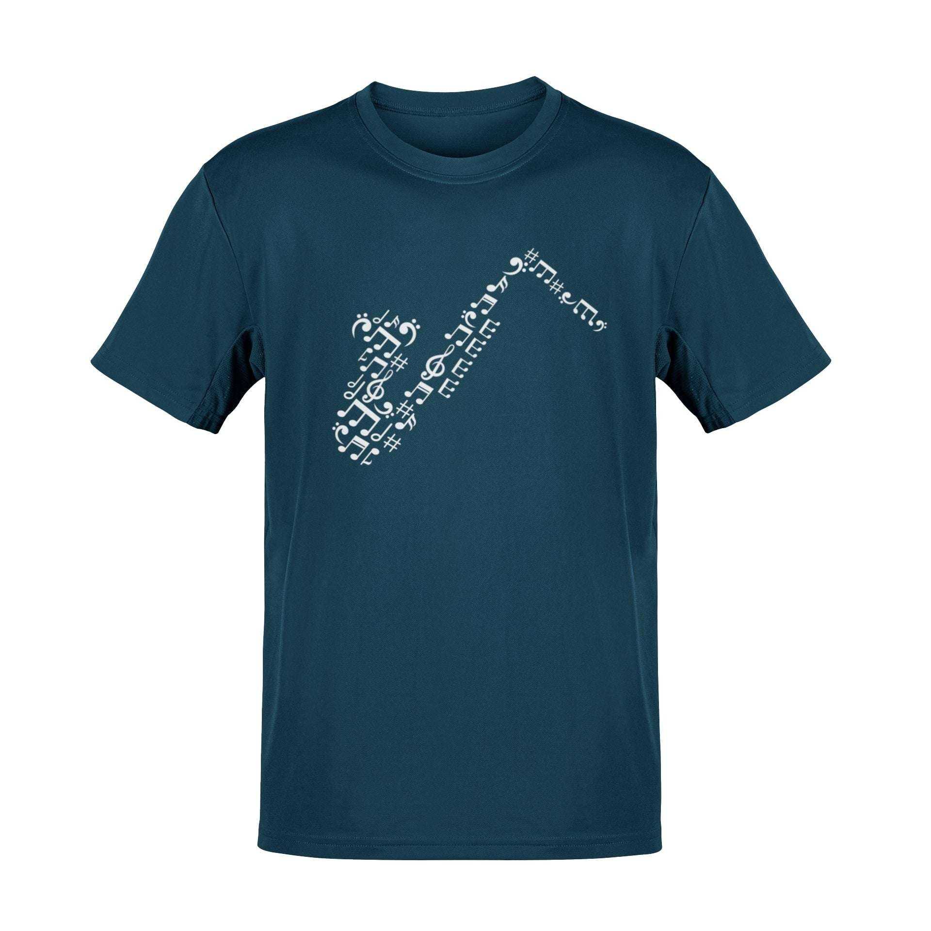 Saxophone Music Symbols T-Shirt | Perfect Gift for Jazz Lovers and Musicians T-Shirt