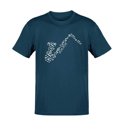 Saxophone Music Symbols T-Shirt | Perfect Gift for Jazz Lovers and Musicians T-Shirt