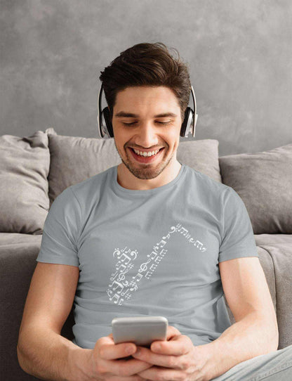 Saxophone Music Symbols T-Shirt | Perfect Gift for Jazz Lovers and Musicians T-Shirt