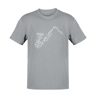 Saxophone Music Symbols T-Shirt | Perfect Gift for Jazz Lovers and Musicians T-Shirt