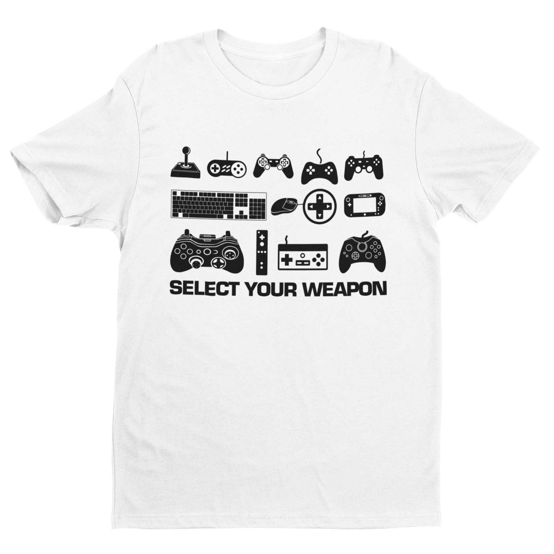 Select Your Weapon Retro Gaming Controllers T-Shirt Gaming Classic Gift Top T-Shirt
