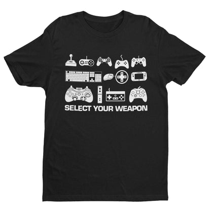 Select Your Weapon Retro Gaming Controllers T-Shirt Gaming Classic Gift Top T-Shirt