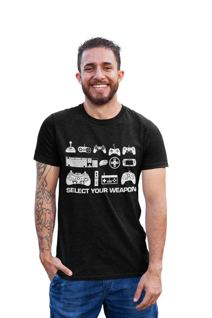 Select Your Weapon Retro Gaming Controllers T-Shirt Gaming Classic Gift Top T-Shirt