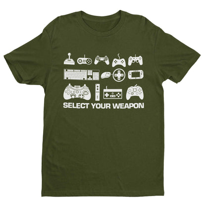 Select Your Weapon Retro Gaming Controllers T-Shirt Gaming Classic Gift Top T-Shirt