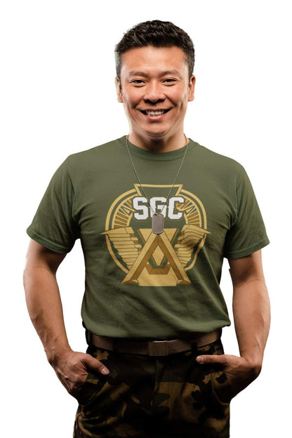 SGC T-Shirt Stargate Gate Star Council Atlantis Funny Sci Fi Vintage TV Movie T-Shirt