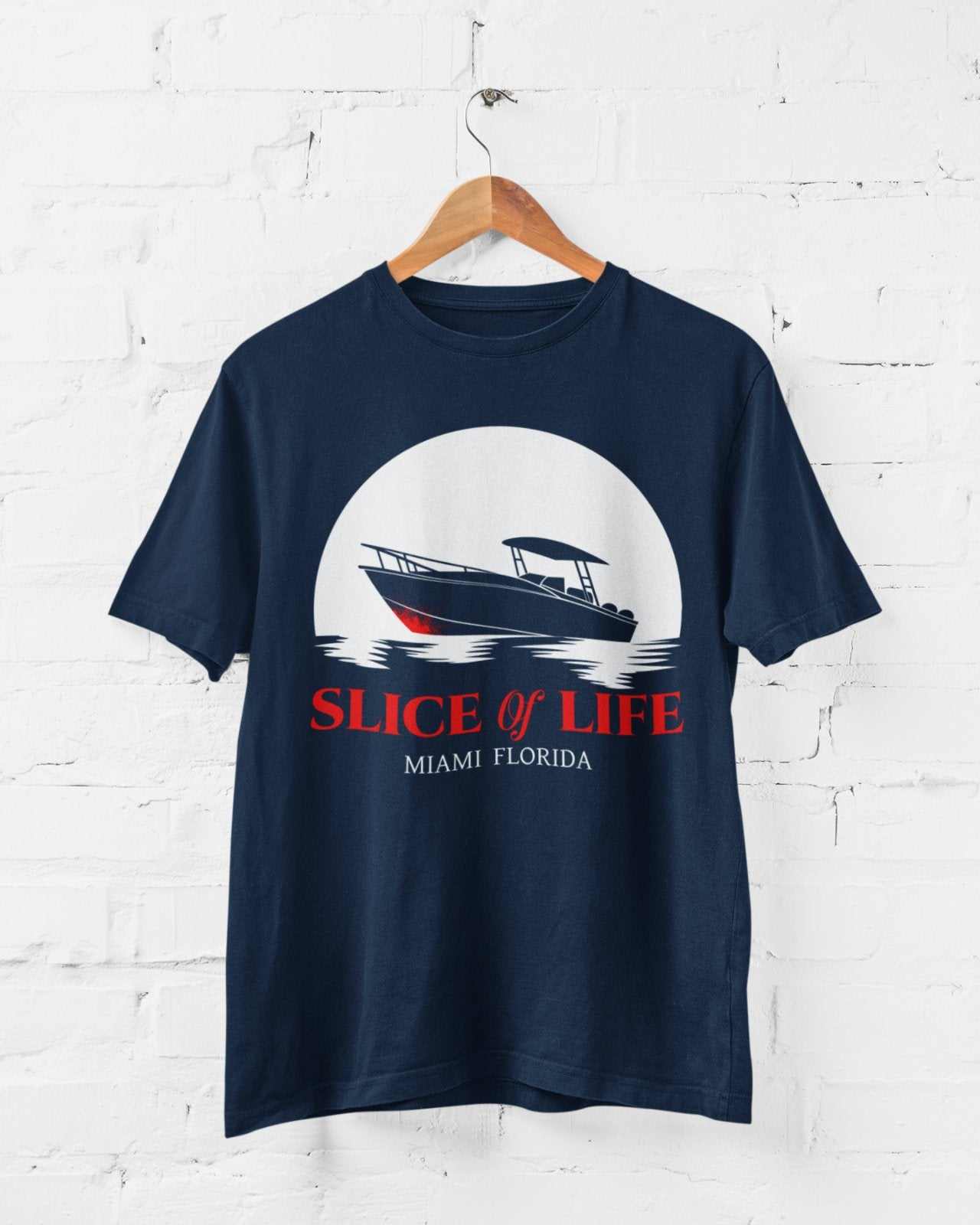 Slice Of Life Miami Florida Funny T-Shirt Dexter TV Serial Killer Boat Funny T-Shirt
