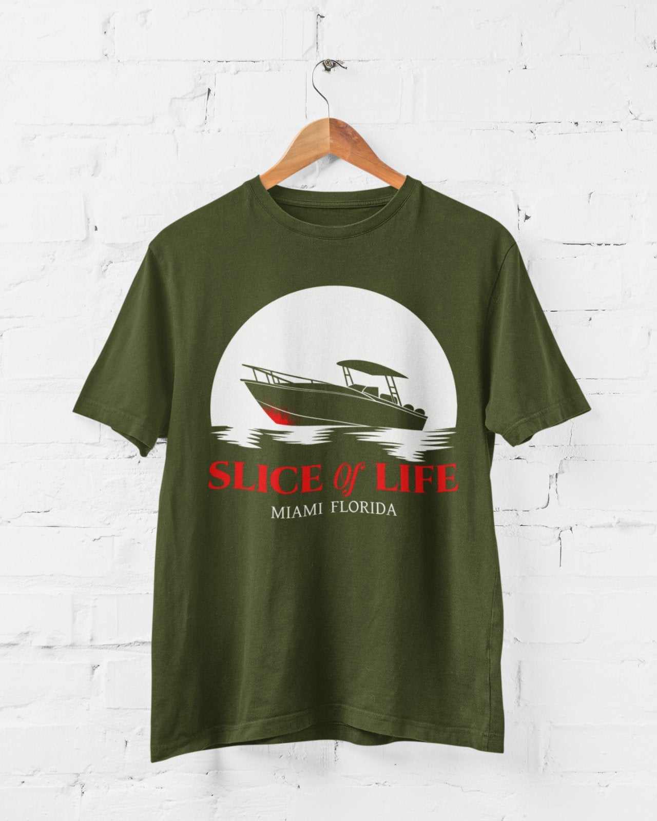 Slice Of Life Miami Florida Funny T-Shirt Dexter TV Serial Killer Boat Funny T-Shirt