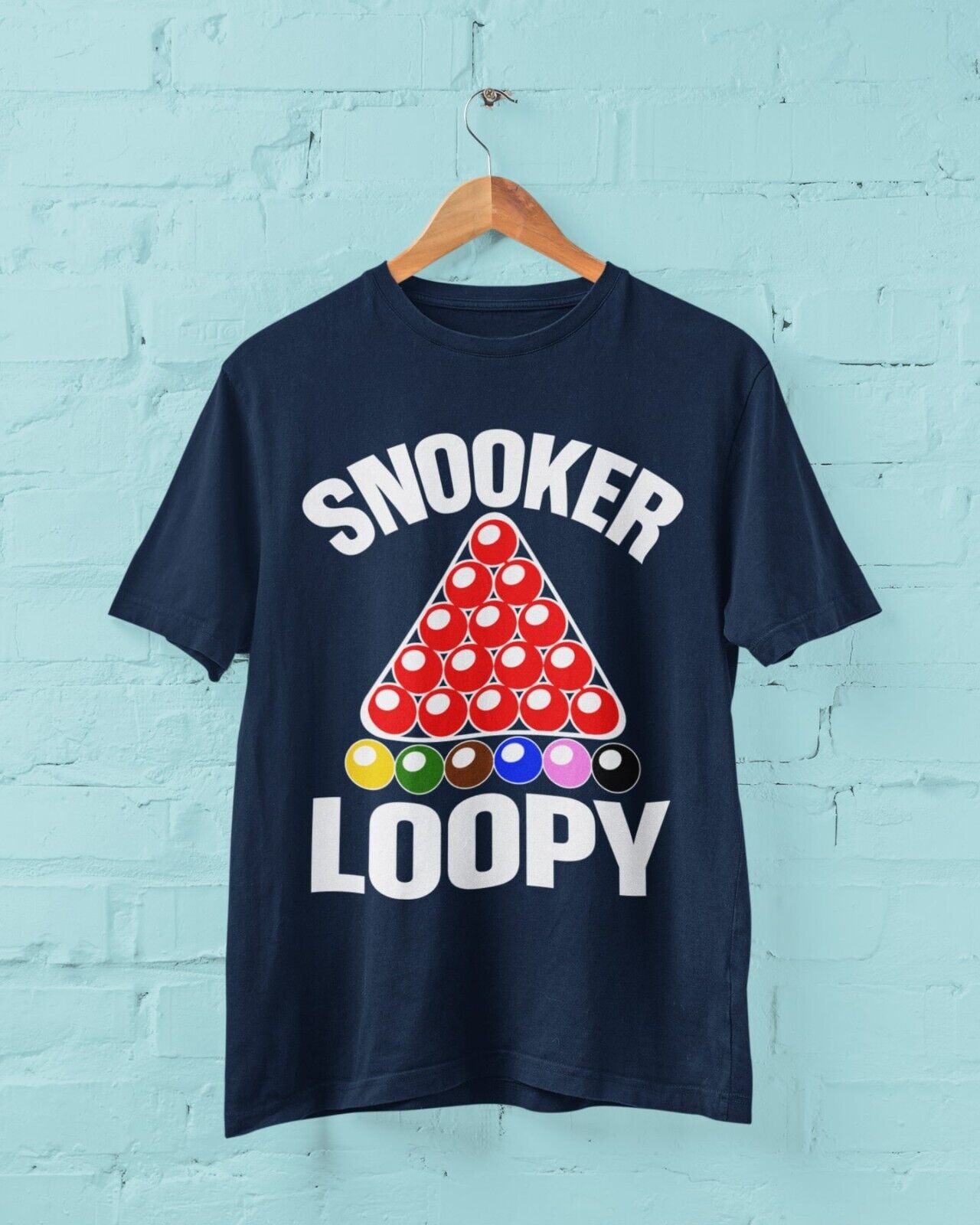 Snooker Loopy T-Shirt Funny Pool Frame Rack Triangle Balls Gift Player Fan T-Shirt