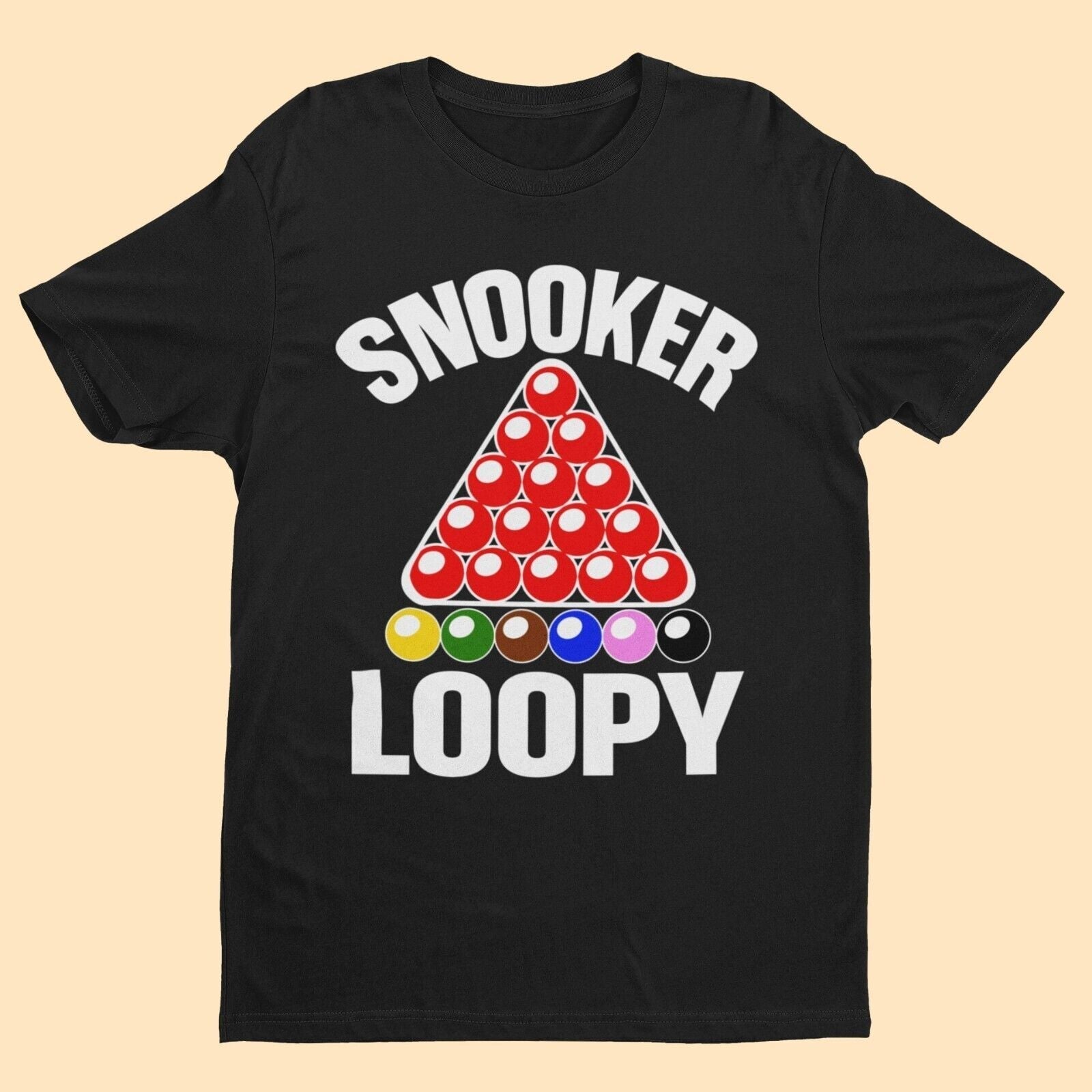 Snooker Loopy T-Shirt Funny Pool Frame Rack Triangle Balls Gift Player Fan T-Shirt