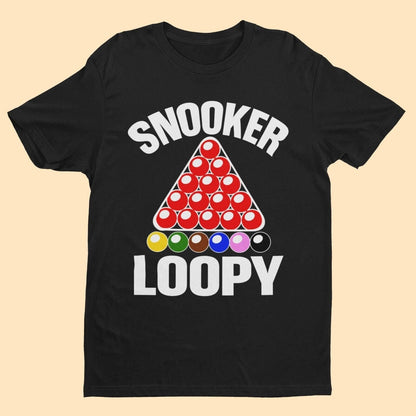 Snooker Loopy T-Shirt Funny Pool Frame Rack Triangle Balls Gift Player Fan T-Shirt