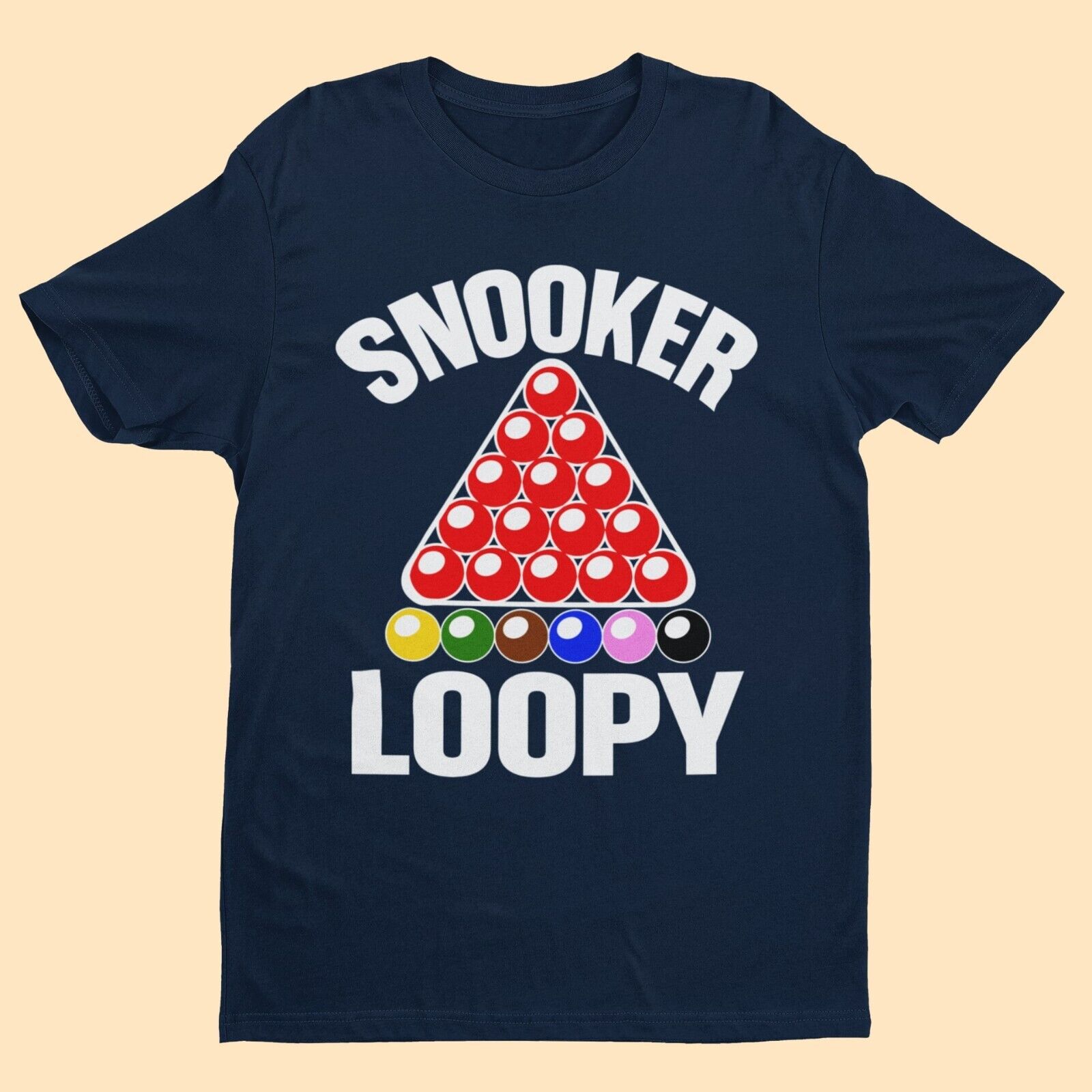 Snooker Loopy T-Shirt Funny Pool Frame Rack Triangle Balls Gift Player Fan T-Shirt