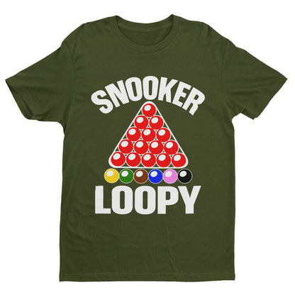 Snooker Loopy T-Shirt Funny Pool Frame Rack Triangle Balls Gift Player Fan T-Shirt