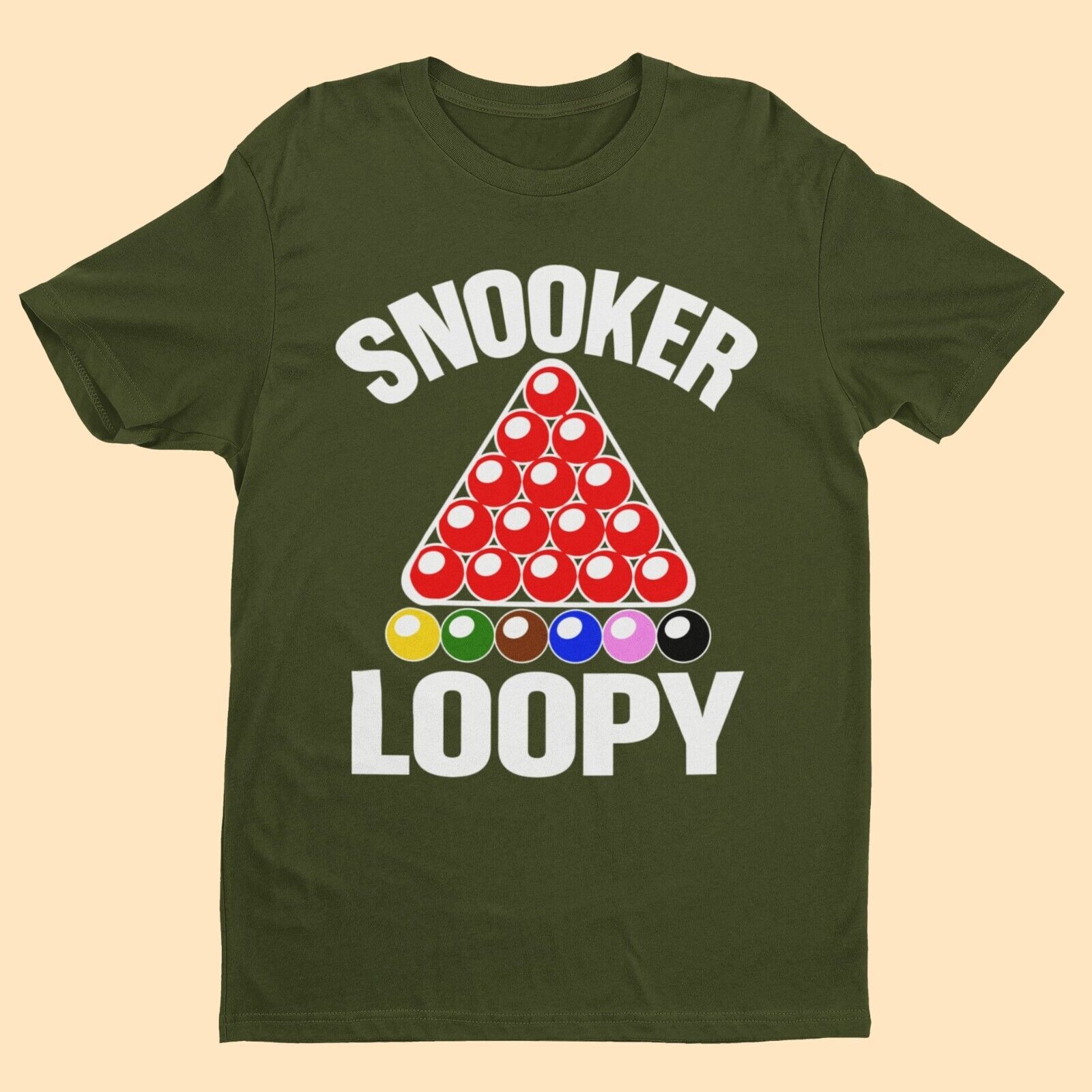 Snooker Loopy T-Shirt Funny Pool Frame Rack Triangle Balls Gift Player Fan T-Shirt
