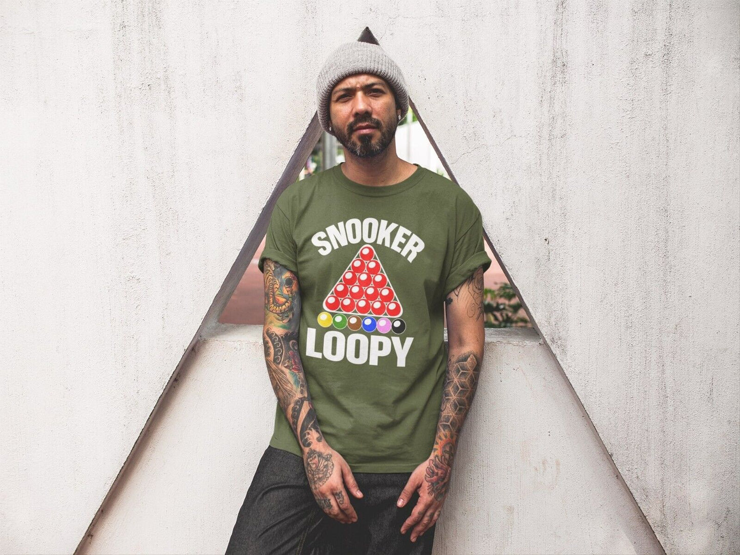 Snooker Loopy T-Shirt Funny Pool Frame Rack Triangle Balls Gift Player Fan T-Shirt