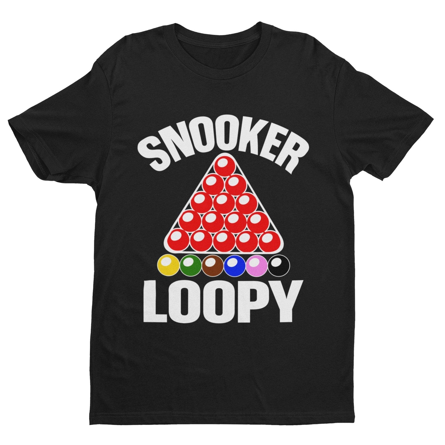 Snooker Loopy T-Shirt Funny Pool Frame Rack Triangle Balls Gift Player Fan T-Shirt