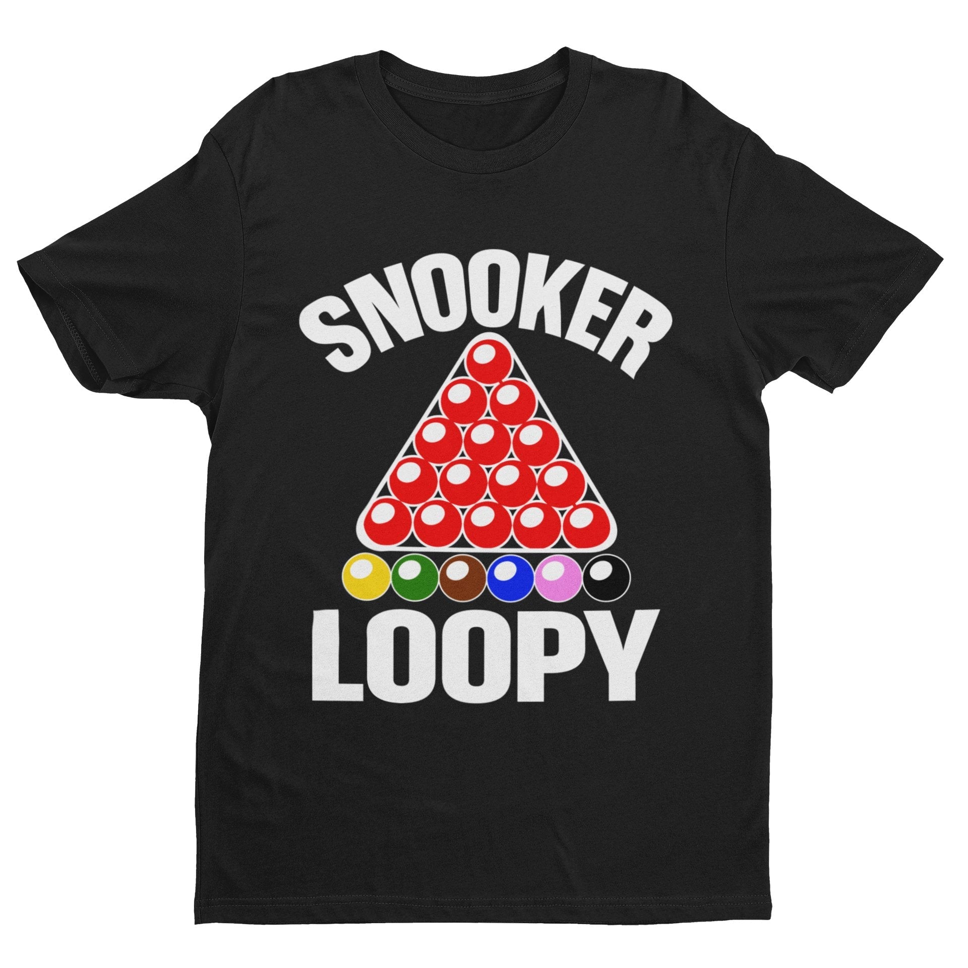 Snooker Loopy T-Shirt Funny Pool Frame Rack Triangle Balls Gift Player Fan T-Shirt
