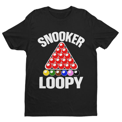 Snooker Loopy T-Shirt Funny Pool Frame Rack Triangle Balls Gift Player Fan T-Shirt
