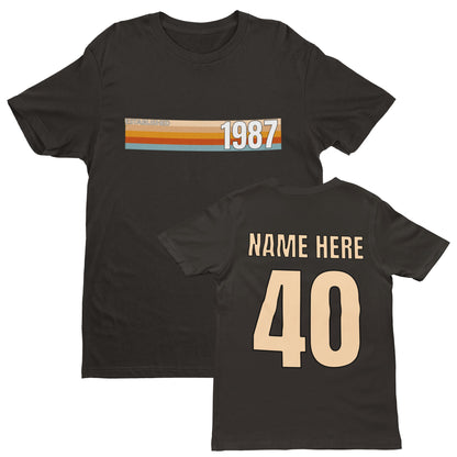 Personalised 40th Birthday T-Shirt - Established 1987 Vintage