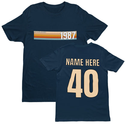 Personalised 40th Birthday T-Shirt - Established 1987 Vintage