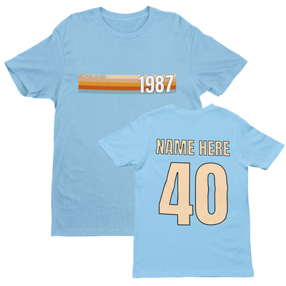 Personalised 40th Birthday T-Shirt - Established 1987 Vintage