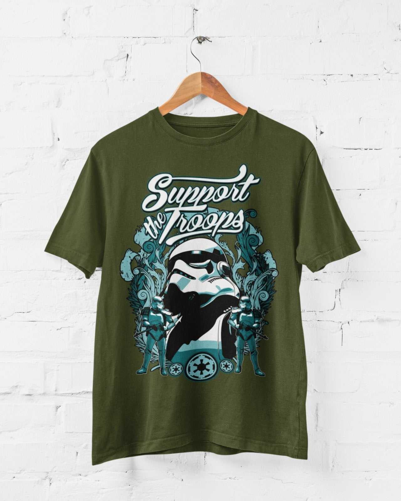 Support The Troops Funny Parody T-Shirt Wars Star Sci Fi Movie Retro Veteran T-Shirt