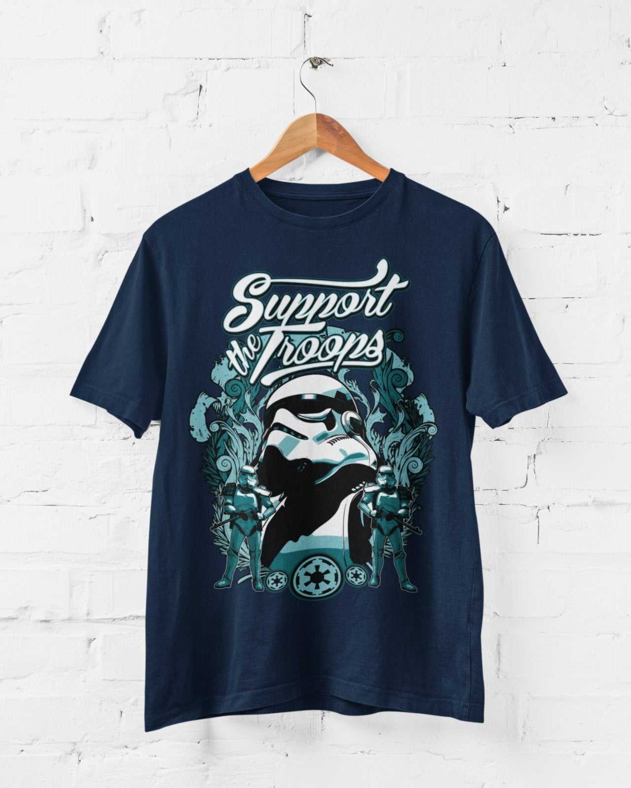 Support The Troops Funny Parody T-Shirt Wars Star Sci Fi Movie Retro Veteran T-Shirt