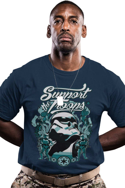 Support The Troops Funny Parody T-Shirt Wars Star Sci Fi Movie Retro Veteran T-Shirt