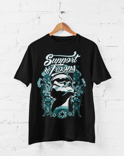 Support The Troops Funny Parody T-Shirt Wars Star Sci Fi Movie Retro Veteran T-Shirt