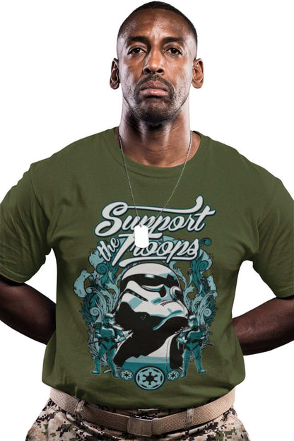 Support The Troops Funny Parody T-Shirt Wars Star Sci Fi Movie Retro Veteran T-Shirt