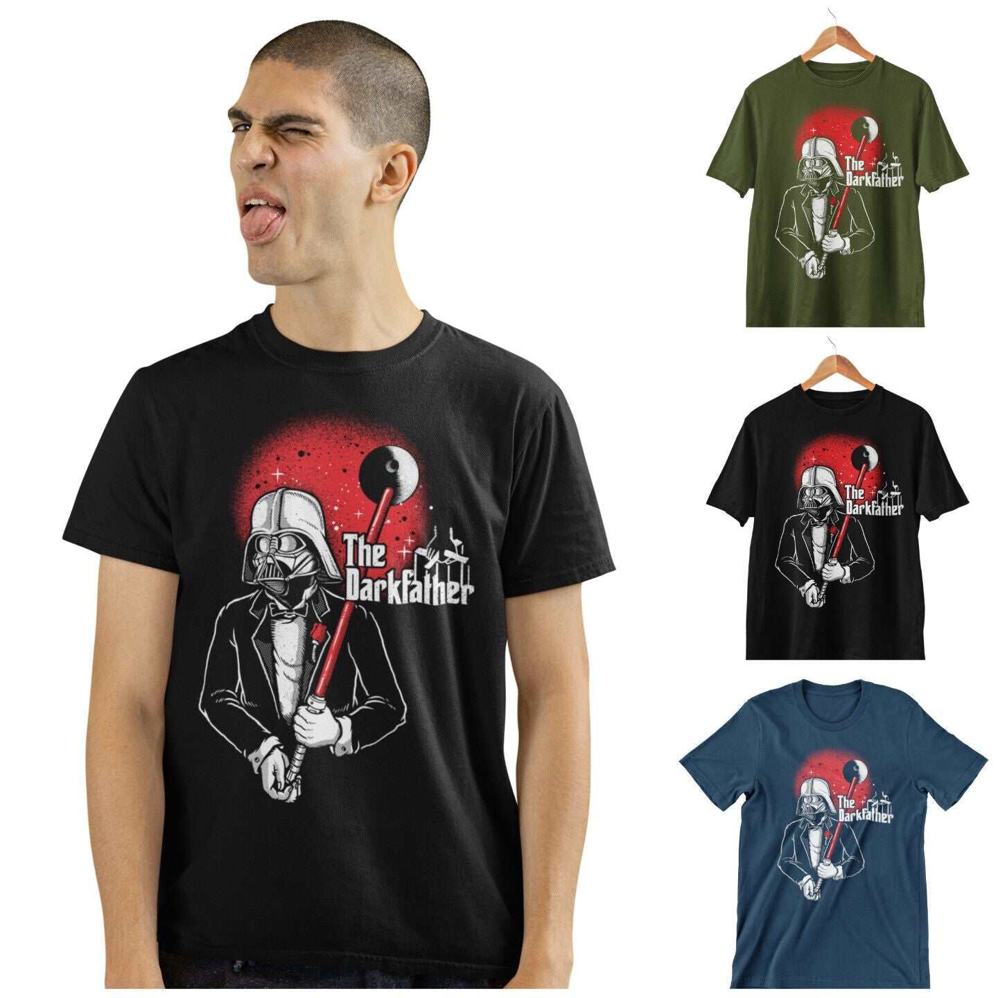 The Dark Father Funny T-Shirt Godfather Vader Darth Wars Star Parody Mash Up Top T-Shirt Gift