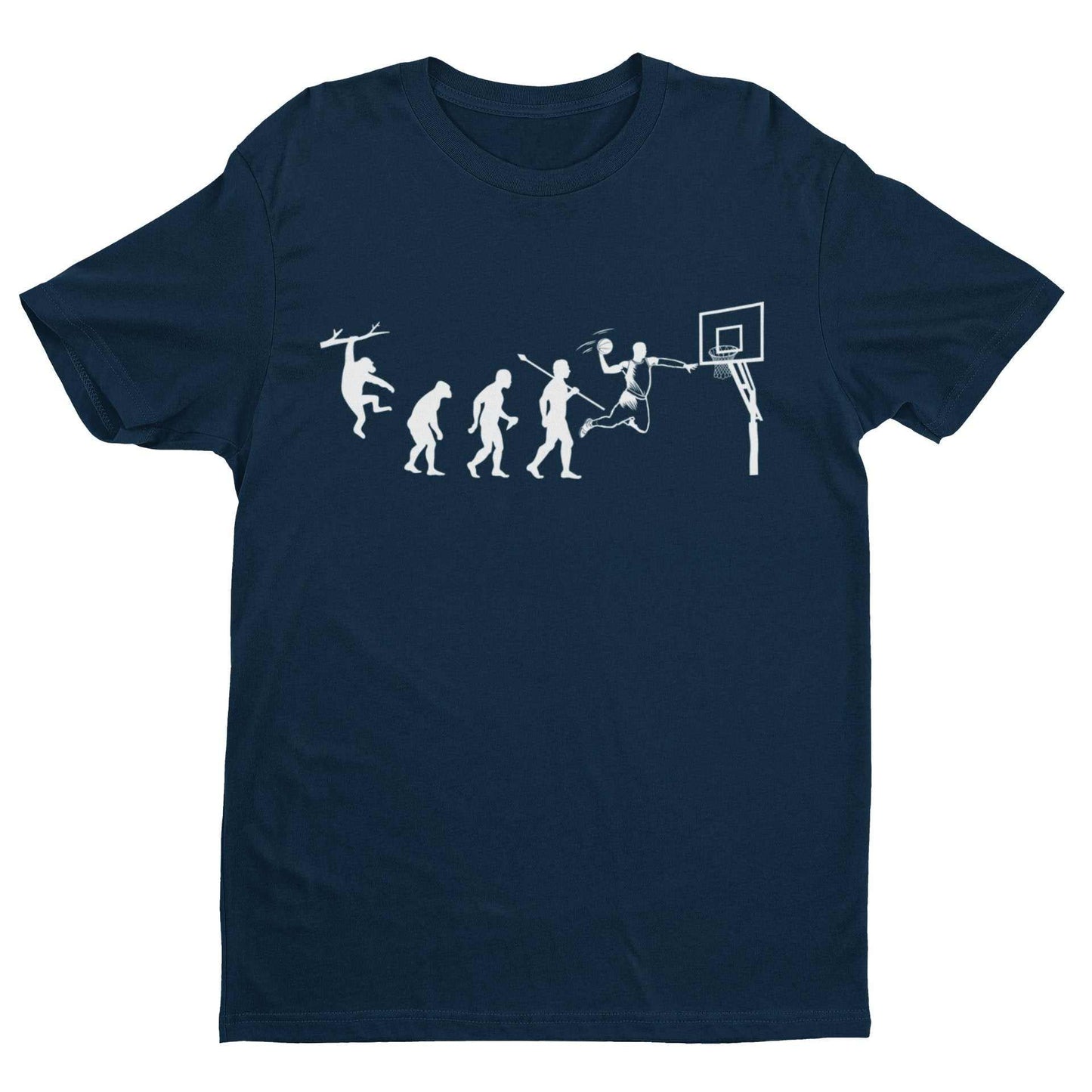 The Evolution Of BASKETBALL T-Shirt Funny Ape To Man Darwin Hoop Gift T-Shirt