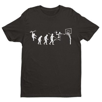 The Evolution Of BASKETBALL T-Shirt Funny Ape To Man Darwin Hoop Gift T-Shirt