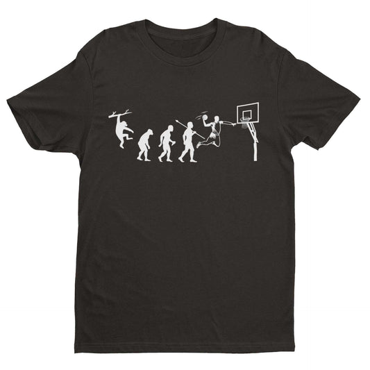 The Evolution Of BASKETBALL T-Shirt Funny Ape To Man Darwin Hoop Gift T-Shirt