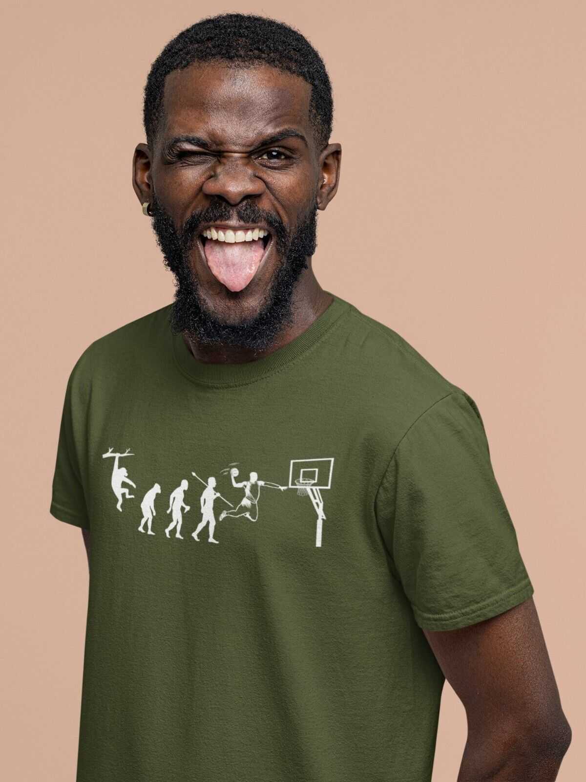 The Evolution Of BASKETBALL T-Shirt Funny Ape To Man Darwin Hoop Gift T-Shirt
