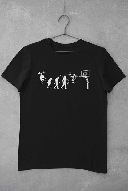 The Evolution Of BASKETBALL T-Shirt Funny Ape To Man Darwin Hoop Gift T-Shirt