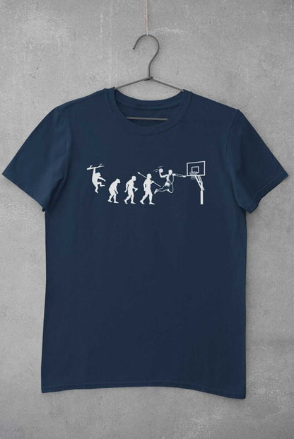 The Evolution Of BASKETBALL T-Shirt Funny Ape To Man Darwin Hoop Gift T-Shirt