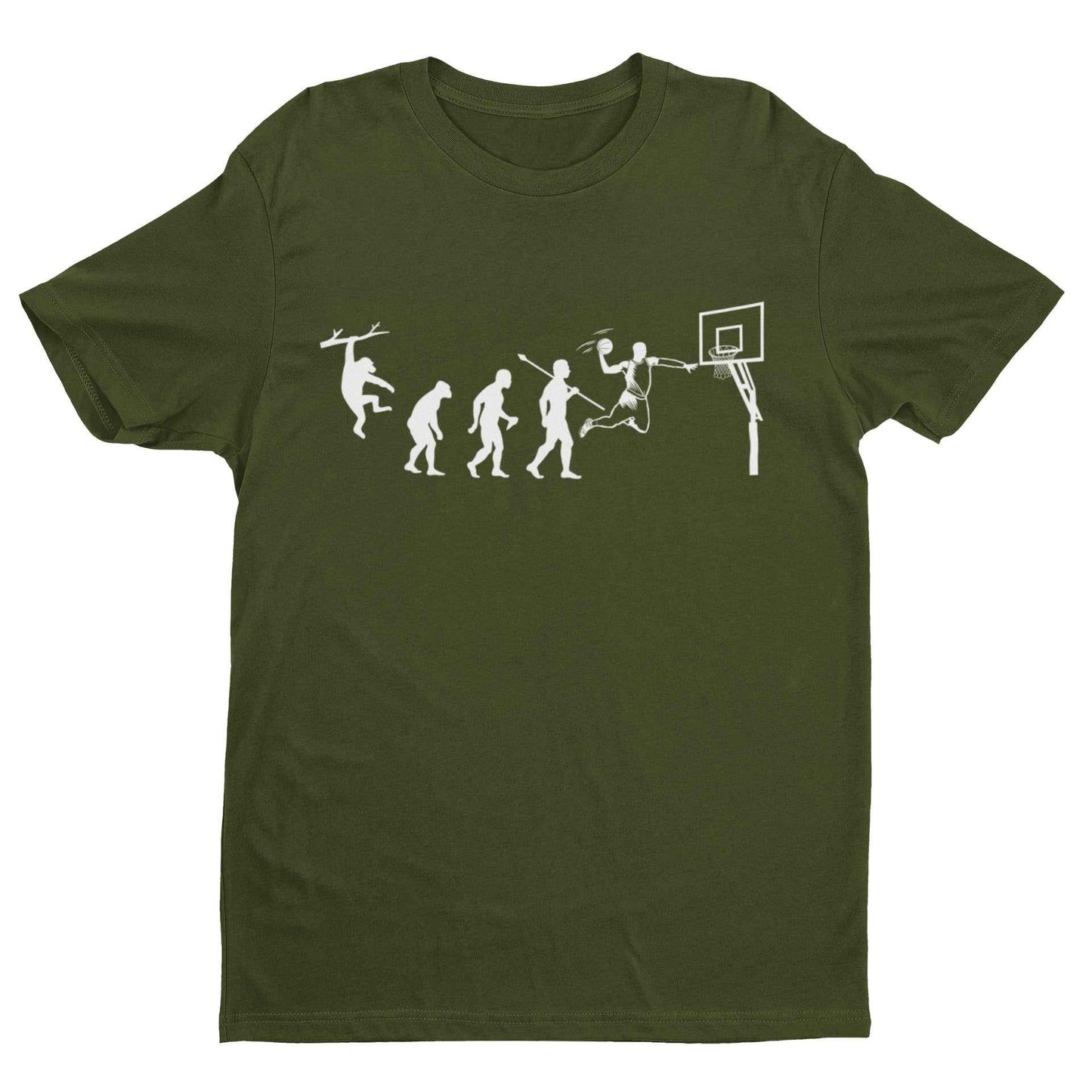 The Evolution Of BASKETBALL T-Shirt Funny Ape To Man Darwin Hoop Gift T-Shirt