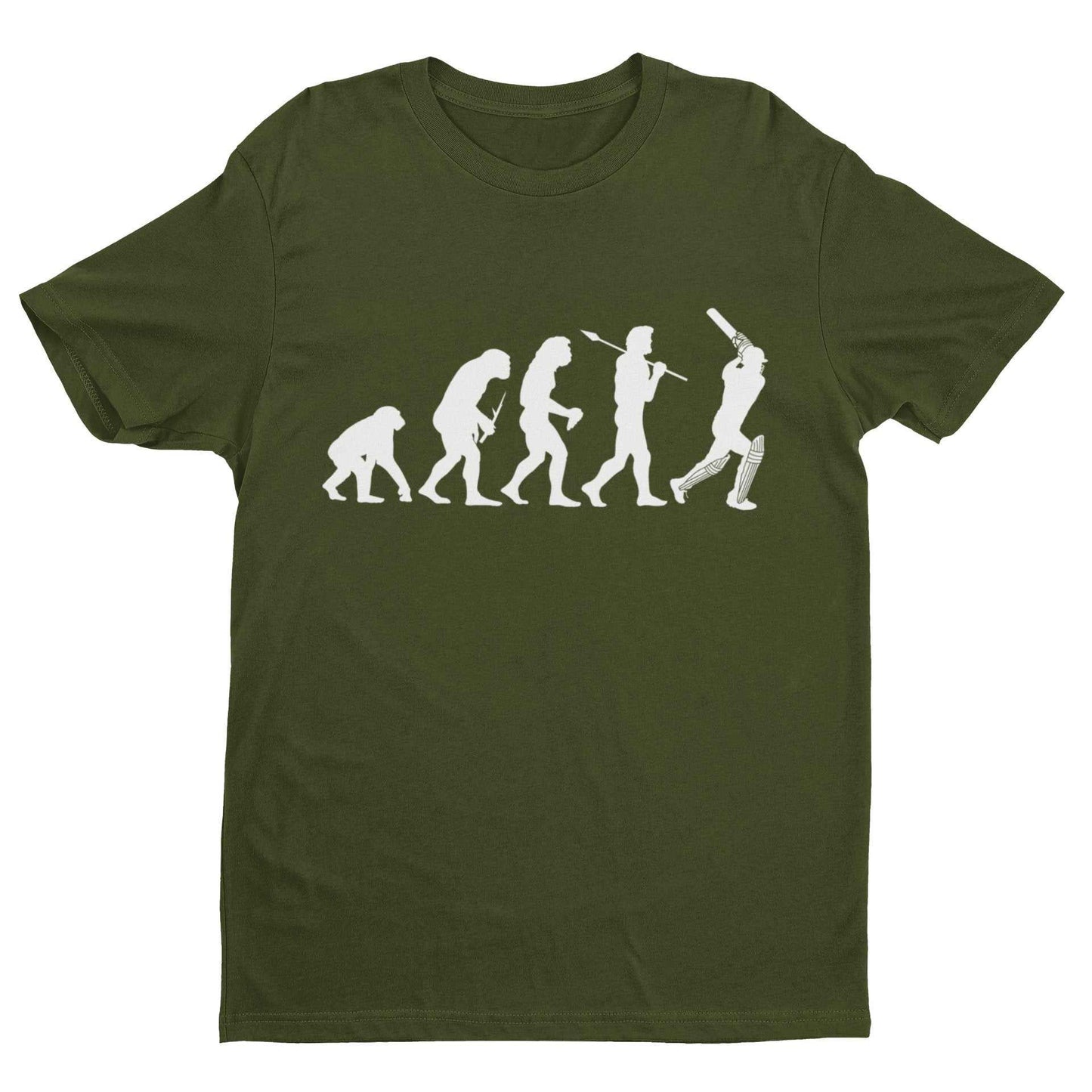 The Evolution of CRICKET T-Shirt Ape To Man Darwin Funny Cricketer Gidt Idea T-Shirt Gift