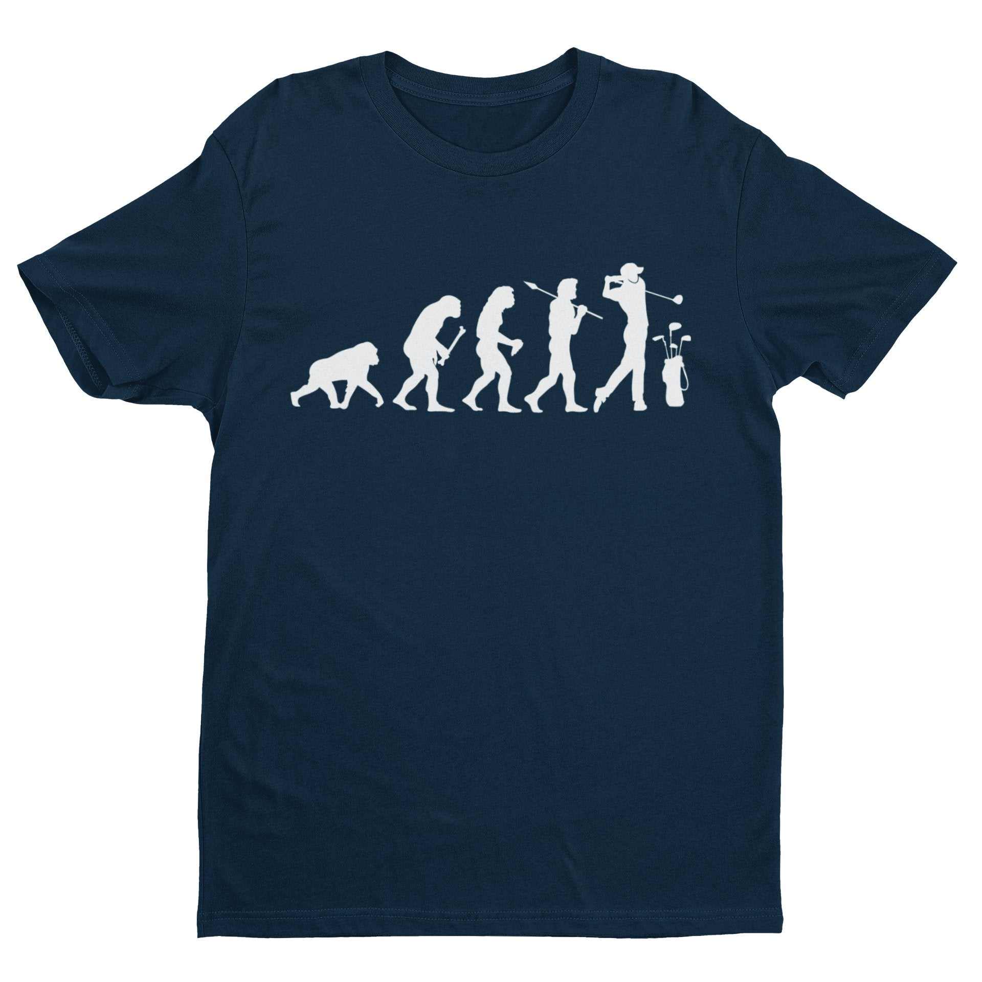 The Evolution of GOLF T-Shirt Ape To Man Darwin Funny Top Gift Golfer Gift T-Shirt