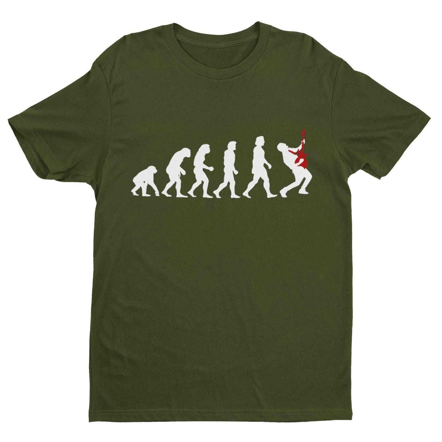The Evolution Of GUITAR Funny Guitarist T-Shirt Darwin Ape To Man Gift T-Shirt