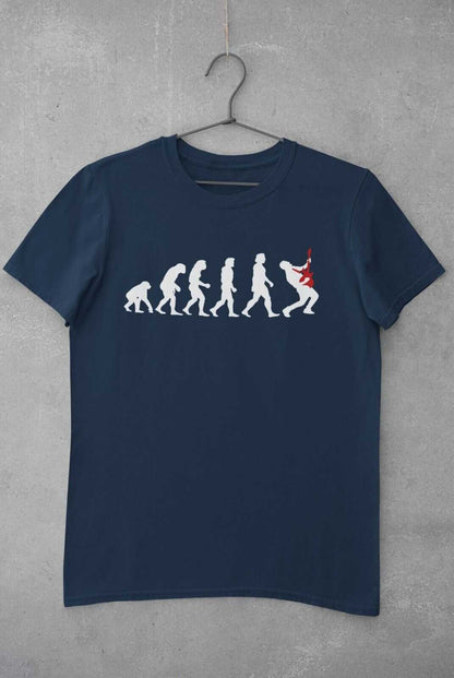The Evolution Of GUITAR Funny Guitarist T-Shirt Darwin Ape To Man Gift T-Shirt