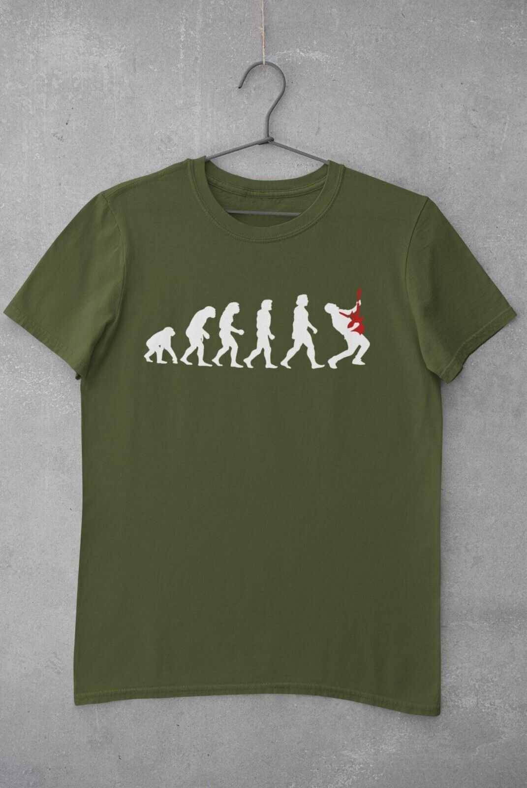 The Evolution Of GUITAR Funny Guitarist T-Shirt Darwin Ape To Man Gift T-Shirt