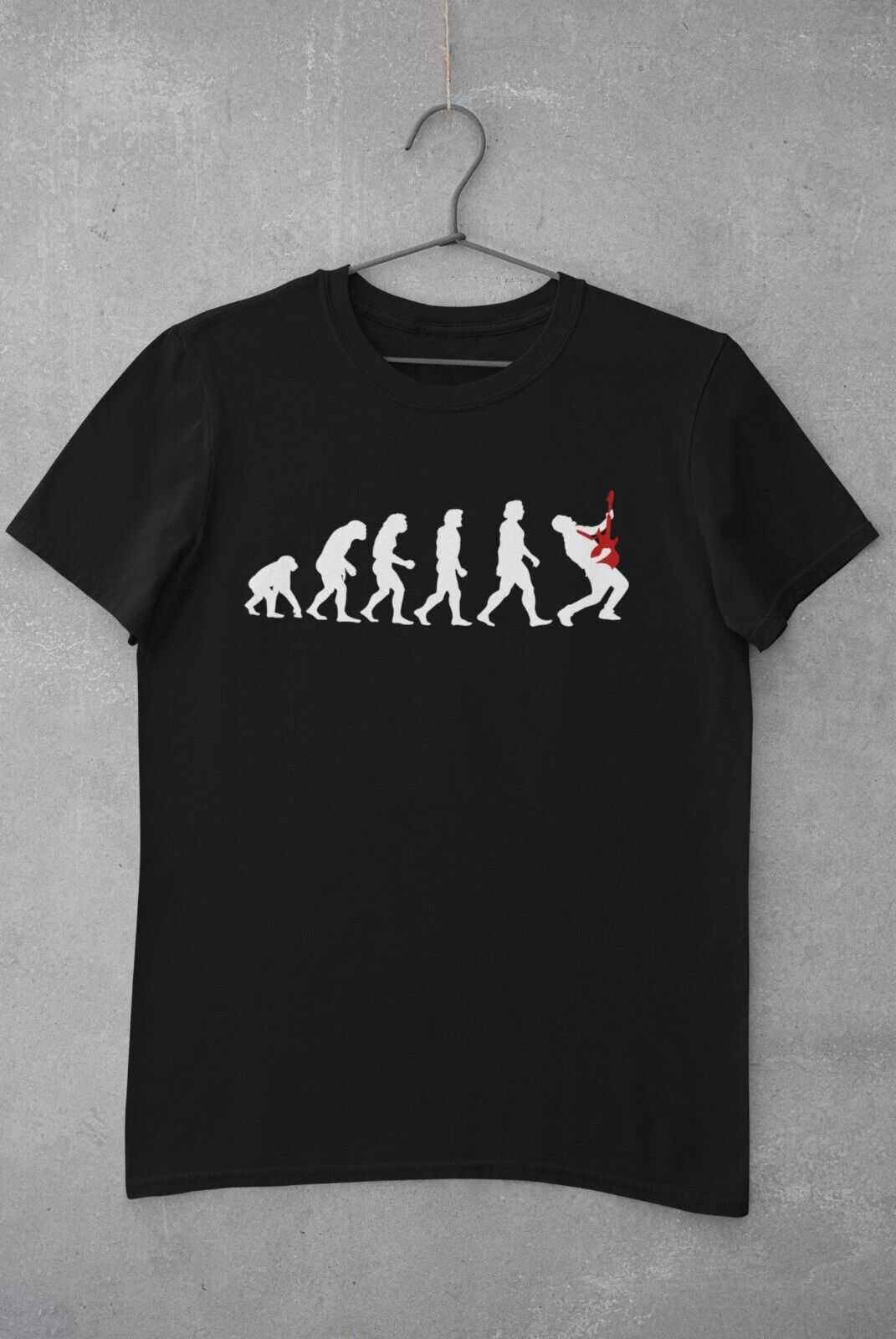 The Evolution Of GUITAR Funny Guitarist T-Shirt Darwin Ape To Man Gift T-Shirt