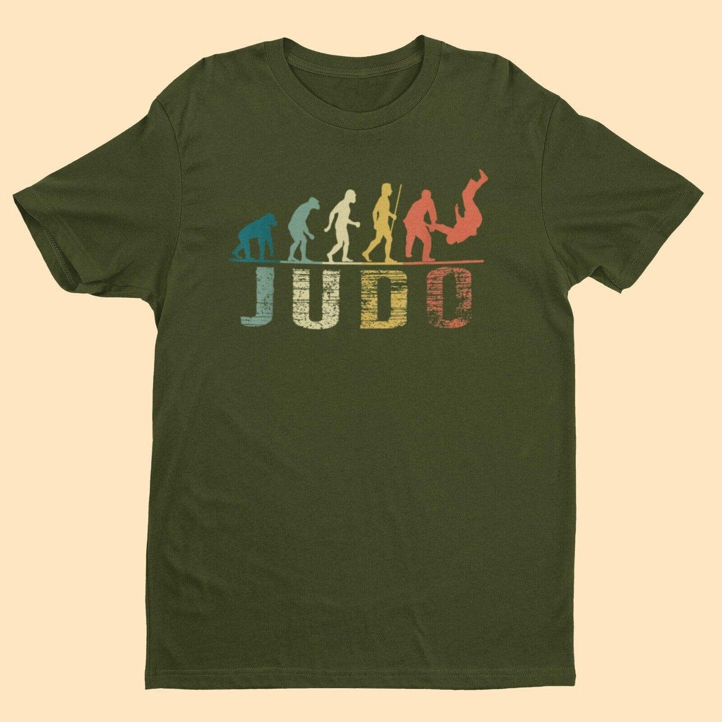 The Evolution of JUDO Funny T-Shirt Ape To Man Darwin Martial Arts Gift T-Shirt