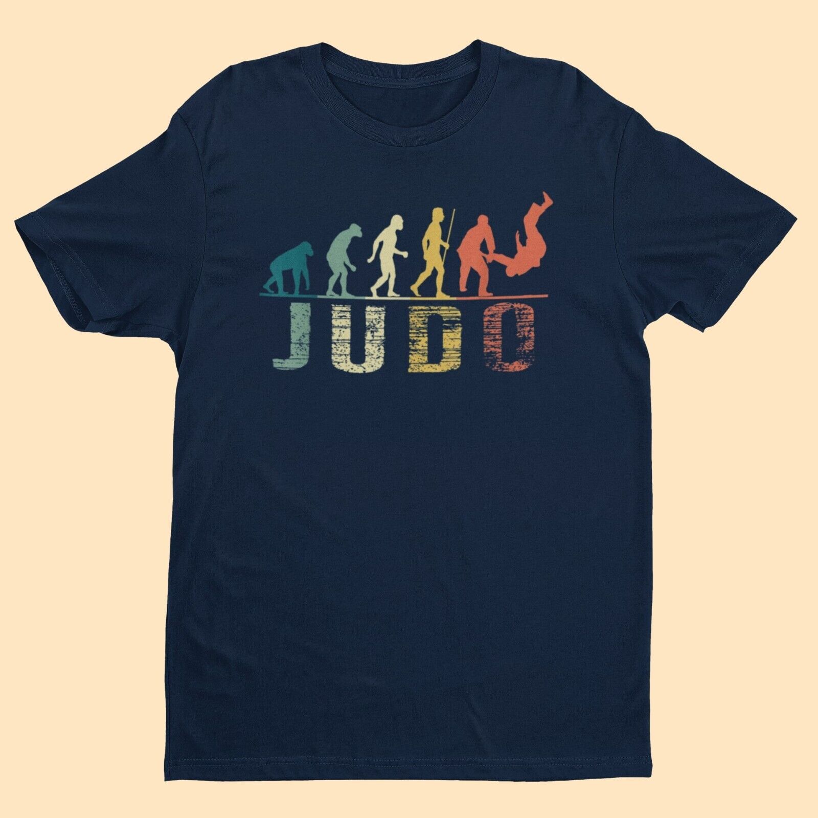 The Evolution of JUDO Funny T-Shirt Ape To Man Darwin Martial Arts Gift T-Shirt